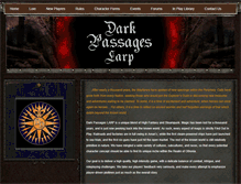 Tablet Screenshot of darkpassageslarp.com